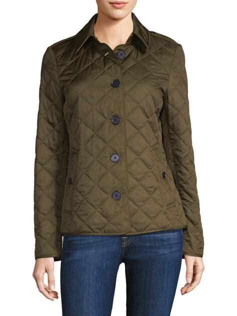 burberry frankby quilted jacket dark olive|Burberry frankby puffer jacket.